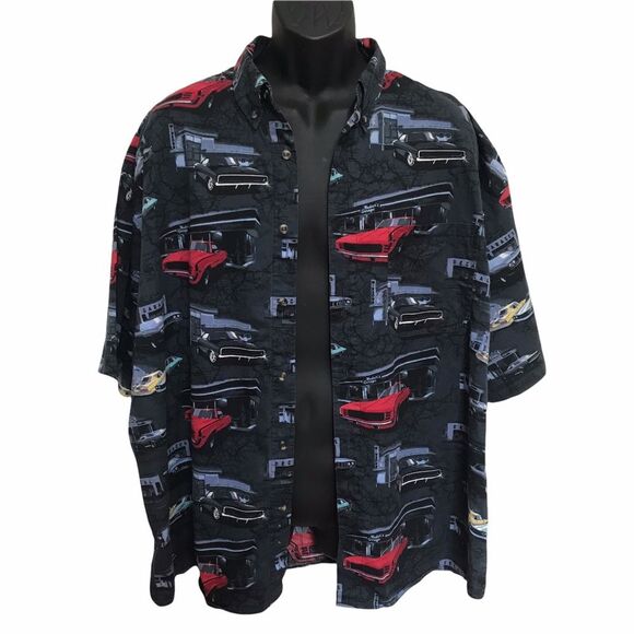 Vintage Muscle Car Button Down Shirt Sz 2X - Picture 2 of 16